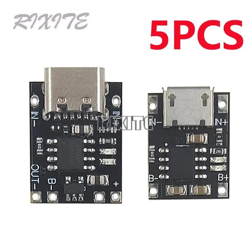 5PCS Type-c/ũ USB ̴ Ƭ ͸     1A 3.7V 4.2V TP4056 18650  